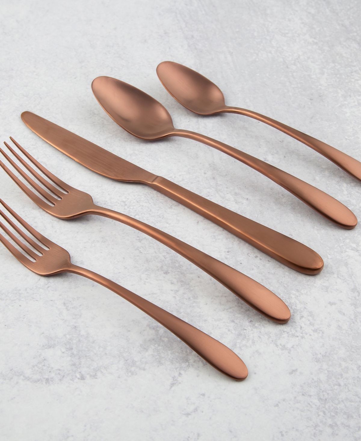 Cambridge Silversmiths PoetSatin Piece 18/10 Stainless Steel Flatware Set, Service for 4 - Copper