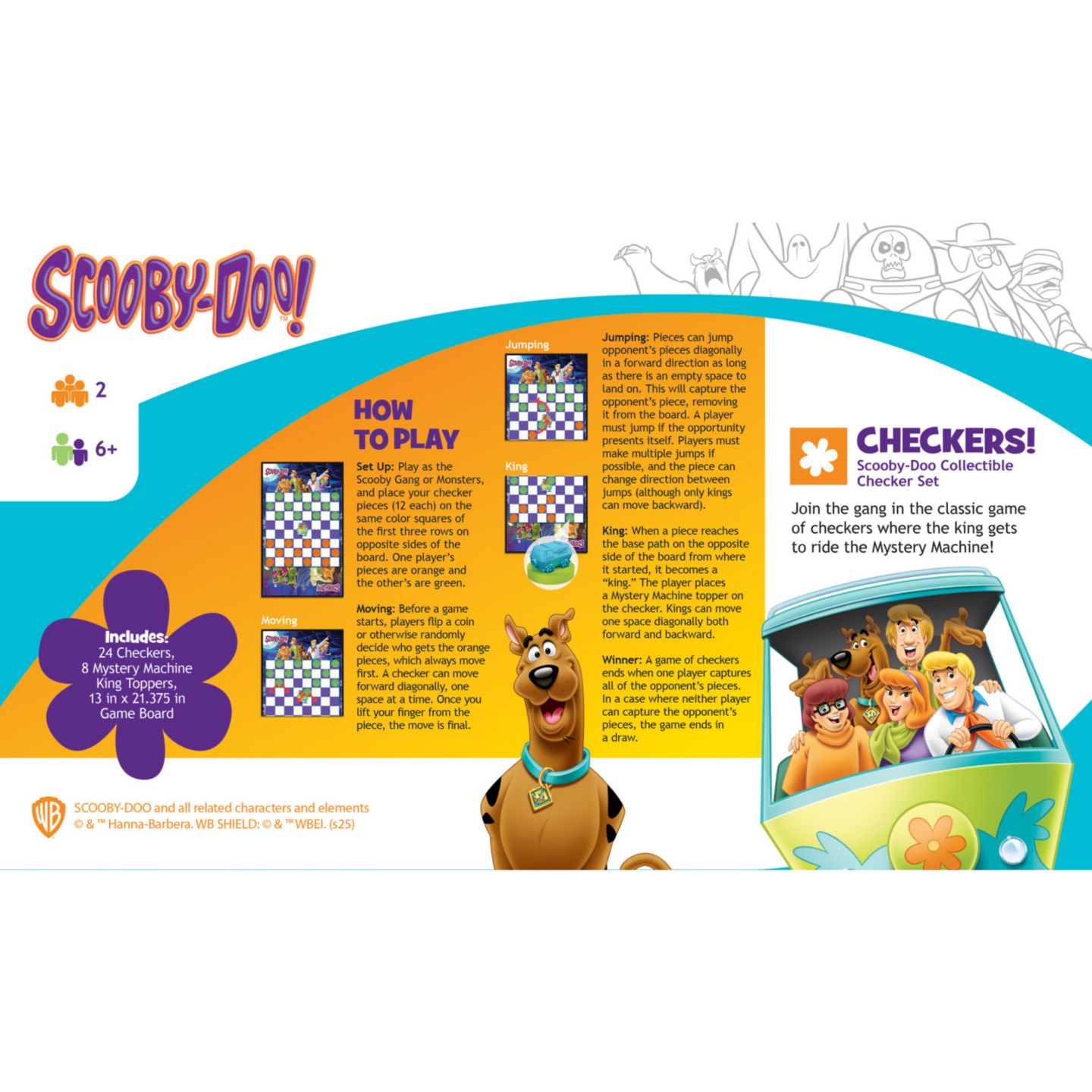 Детские настольные игры MasterPieces Puzzles Scooby-Doo! 32-Piece Board Game, Ages 6+ — фото 3