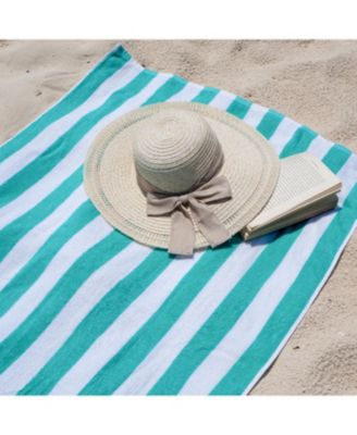 California Cabana Beach Towel (4 Pack, 30x70 in.), Striped, Soft Ringspun Cotton, Oversized Cabana Pool Towel