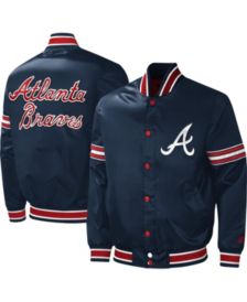 Men's Navy Atlanta Braves Big & Tall Tricot Track Full-Zip Jacket