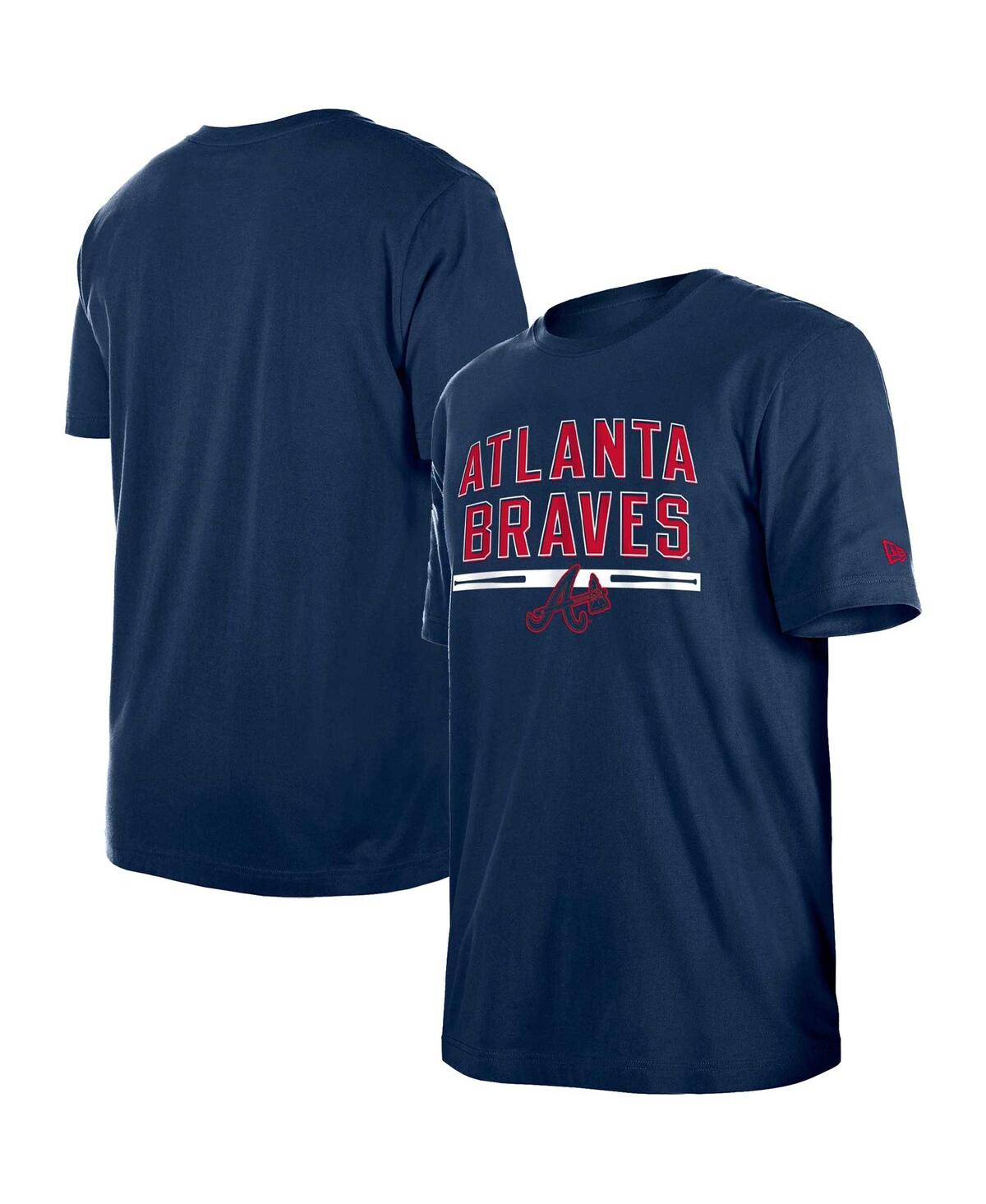 New Era Men's  Navy Atlanta Braves Batting Practice T-shirt