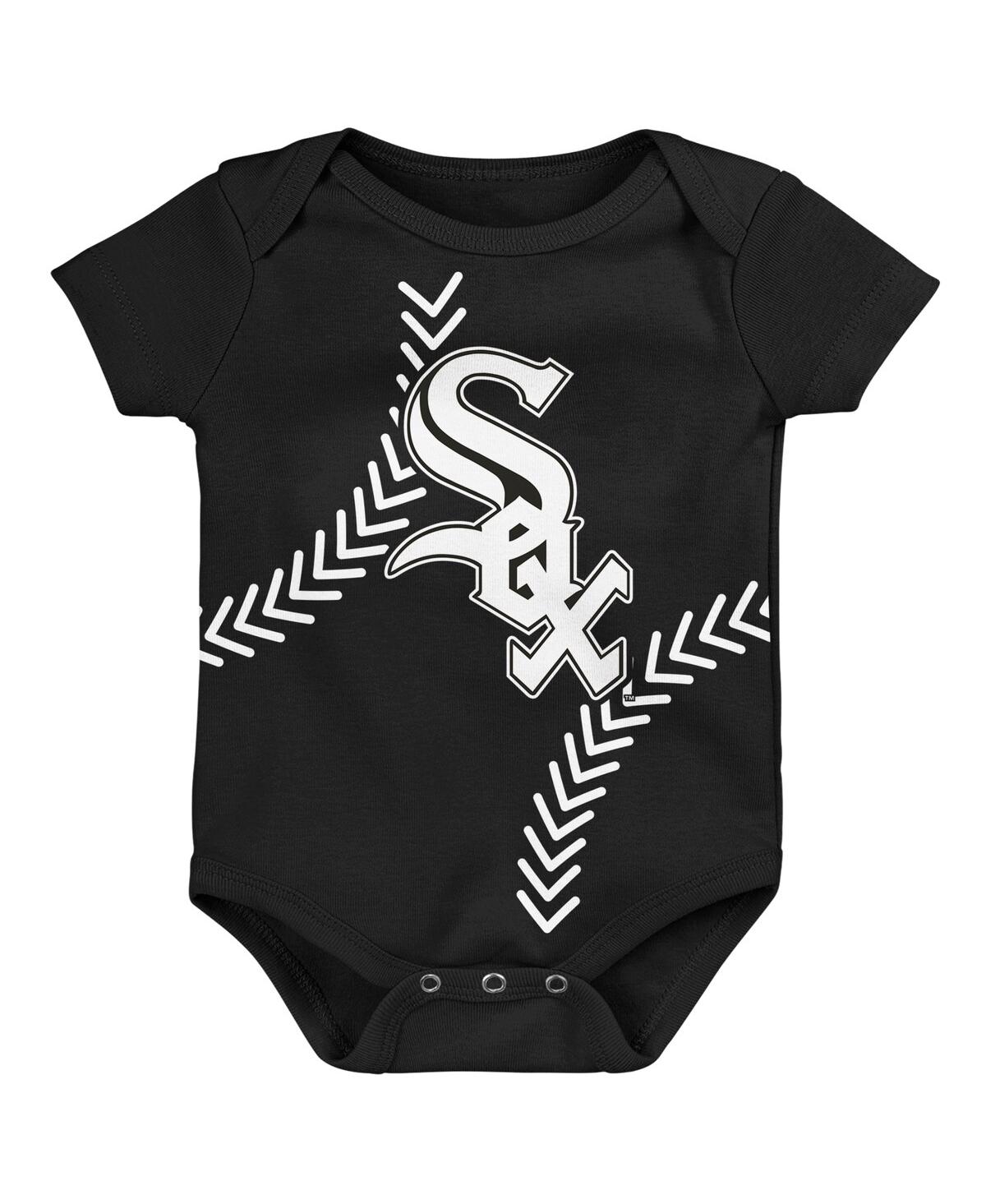 Outerstuff Babies' Newborn And Infant Boys And Girls Black Chicago White Sox Running Home Bodysuit