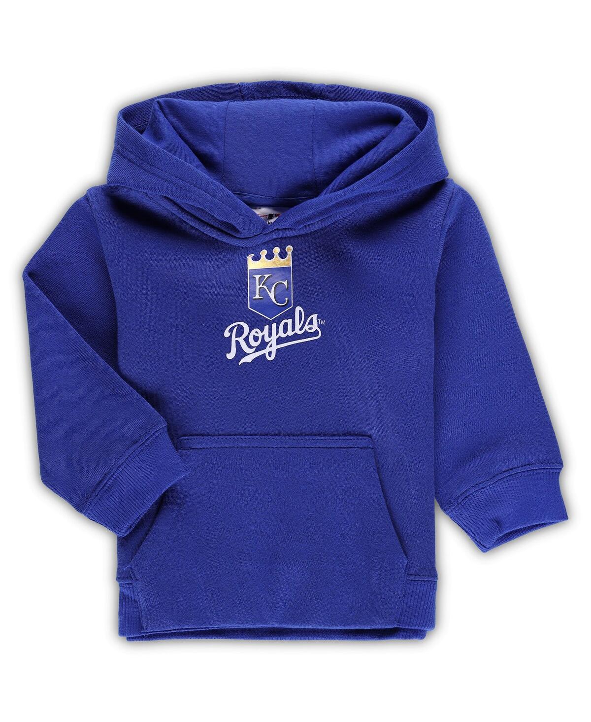 Outerstuff Babies' Toddler Boys And Girls Royal Kansas City Royals Team Primary Logo Fleece Pullover Hoodie