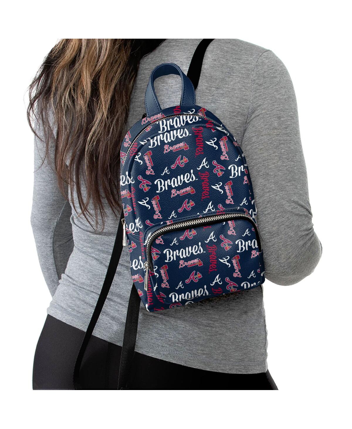 Shop Foco Youth Girls  Navy Atlanta Braves Repeat Brooklyn Mini Backpack