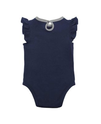 Infant Boys and Girls Navy, Heather Gray New York Yankees Little Fan Two-Pack Bodysuit Set