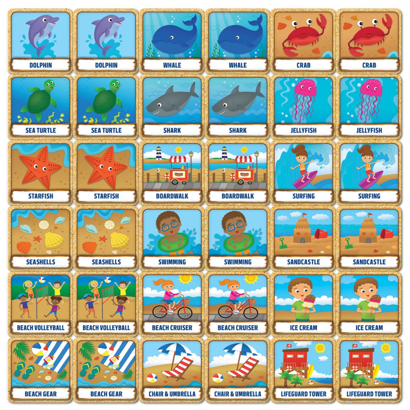 Детская игрушка MasterPieces Puzzles Beach Life Matching Game, цвет: Разноцветный — фото 3