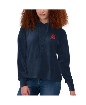 Women's Navy Boston Red Sox End Line Pullover Hoodie