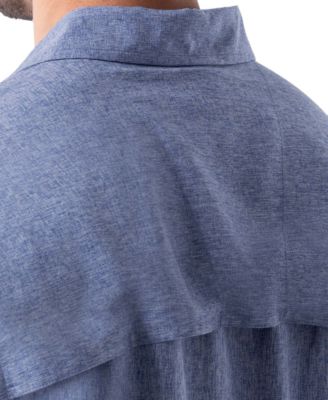 Men's Short Sleeve Heathered Fishing Shirt