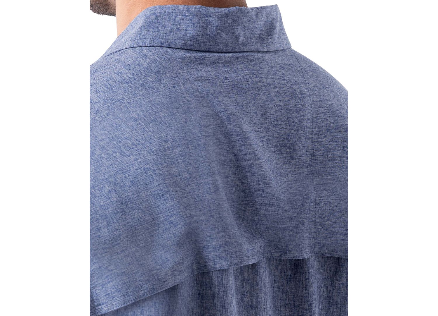 Men's Short Sleeve Heathered Fishing Shirt
