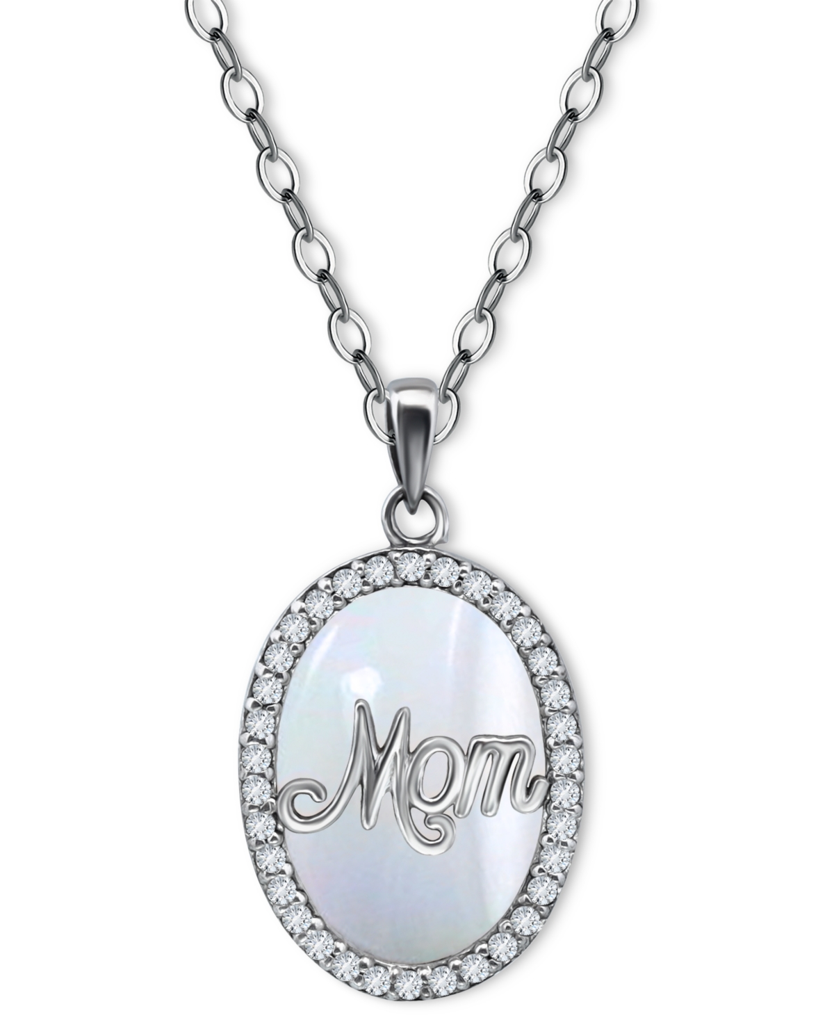 Giani Bernini Cubic Zirconia & Mother of Pearl Oval 