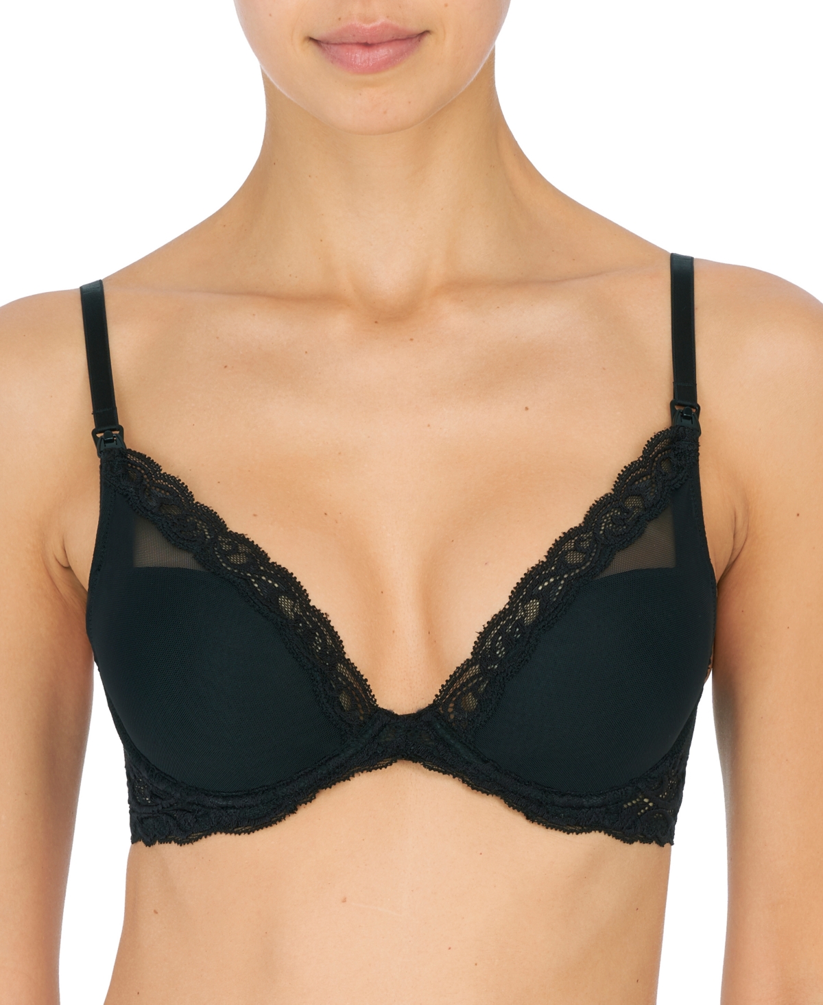 Natori Feathers Nursing Plunge Contour Underwire Bra 730023M
