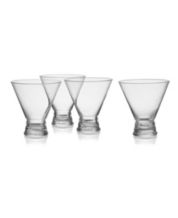 Viski Crystal Stemless Martini Glasses - Fun Cocktail Glasses, Crystal  Clear Coupe Glass Gift Set, 7.5 oz, - Martini Glasses Set of 4