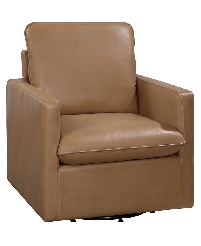 Macys leather sales swivel chair