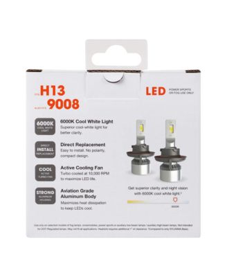 H13 | 9008 LED Power sport Headlight Bulbs for Off-Road Use or Fog Lights - 2 Pack