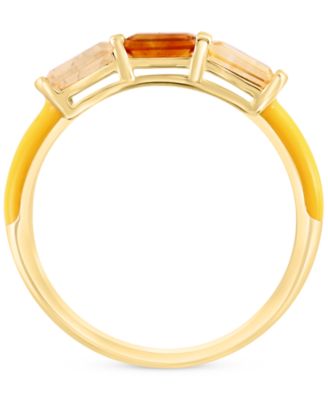 EFFY&reg; Citrine (3/4 ct. t.w) set in 14k gold-plated sterling silver (Also available in Black Spinel and London Blue Topaz)
