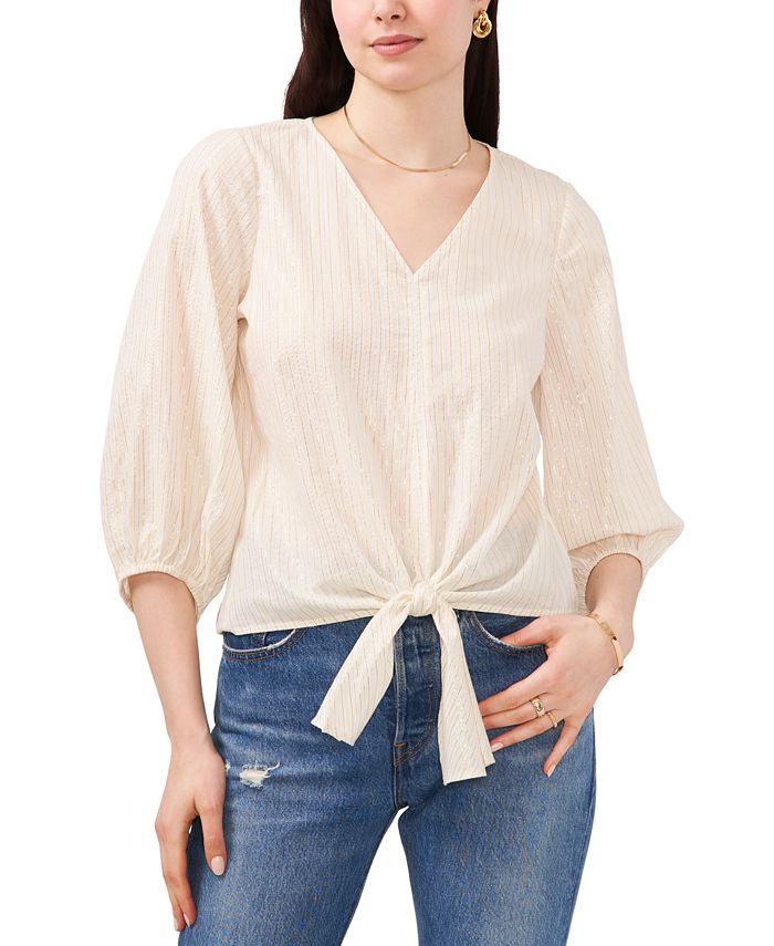 Vince camuto tie front top new arrivals