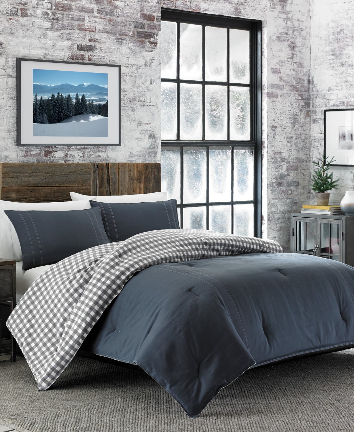 Eddie Bauer Kingston Cotton Reversible Piece Comforter Set