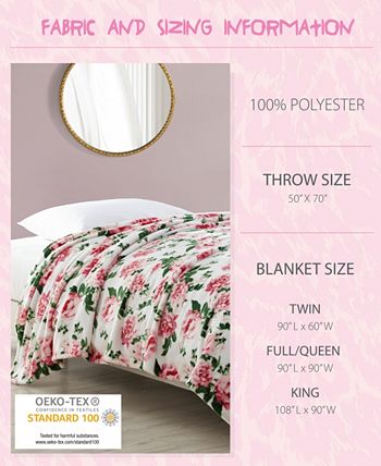 Betsey Johnson French Floral Passport Blanket Twin Macy s