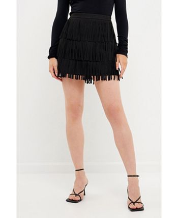 Fringe skirt macy's discount