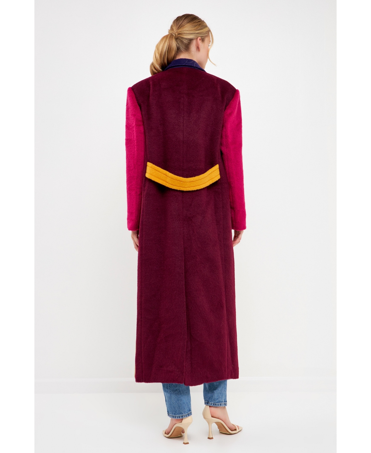 English Factory Women's Over Colorblock Coat