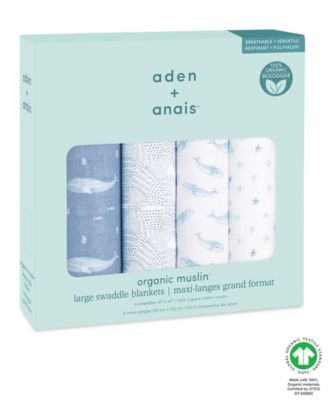 Essentials Oceanic Muslin Swaddles, Pack of 4
