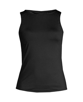 Women's High Neck UPF 50 Sun Protection Modest Shelf Bra Tankini Swimsuit  Top