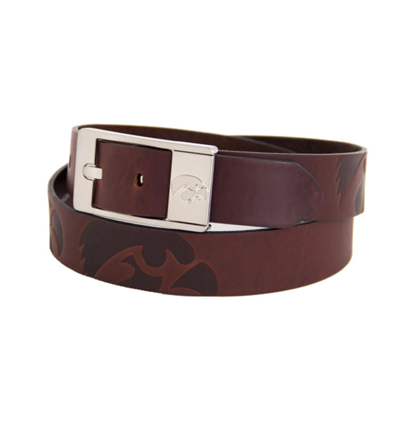 Мужской ремень Eagles Wings Iowa Hawkeyes Brandish Leather Belt - Brown — фото 1