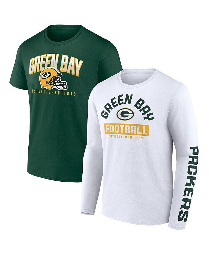 Fanatics Men's Branded Green, White Green Bay Packers Long and