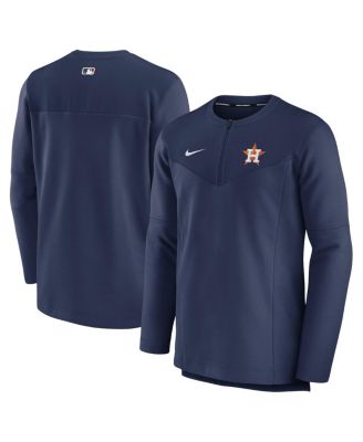 Men's Navy Houston Astros Authentic Collection Game Time Performance Half-Zip Top
