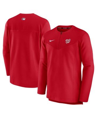 Men's Red Washington Nationals Authentic Collection Game Time Performance Half-Zip Top