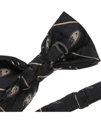 Men's Black Anaheim Ducks Oxford Bow Tie