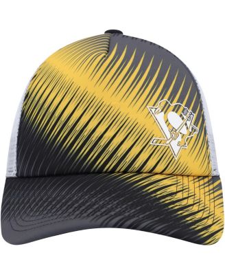 Women's Black, White Pittsburgh Penguins Graphic Foam Trucker Snapback Hat