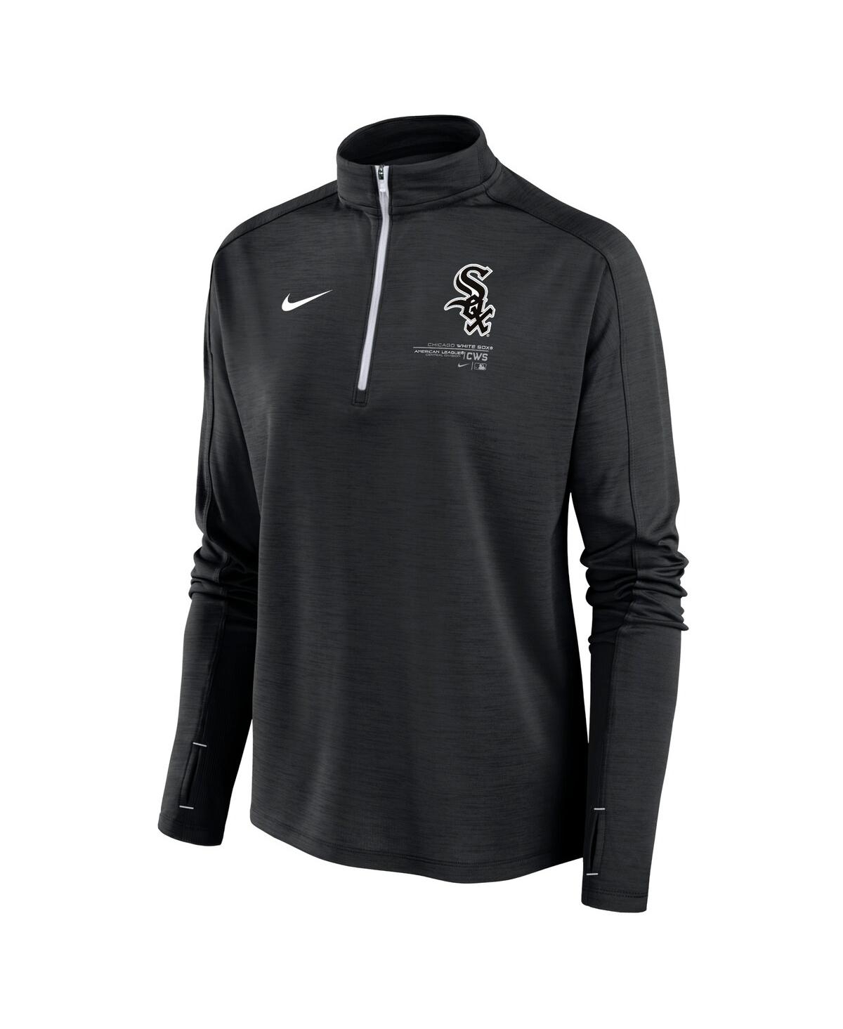 Women's NikeChicago White Sox Pacer Quarter-Zip Top - Black