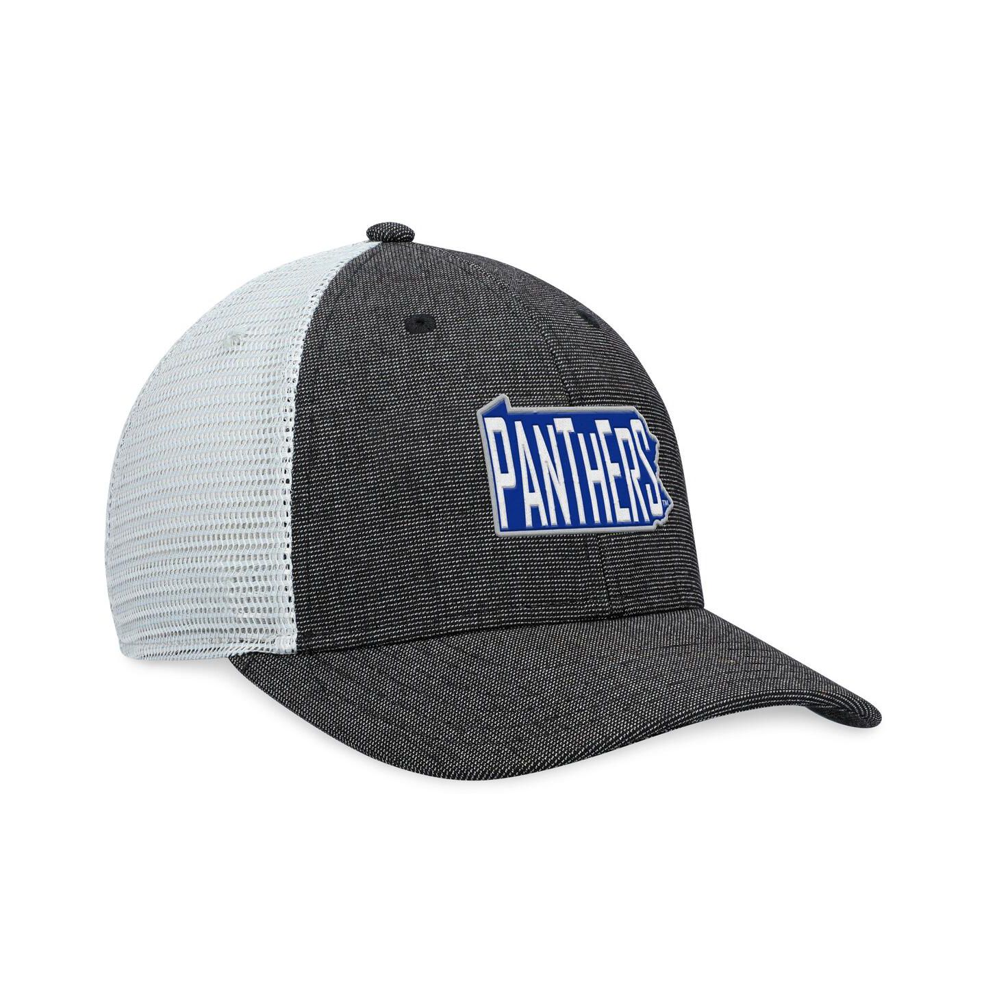 Мужская кепка Top of the World Charcoal, White Pitt Panthers Townhall Trucker Snapback Hat — фото 4