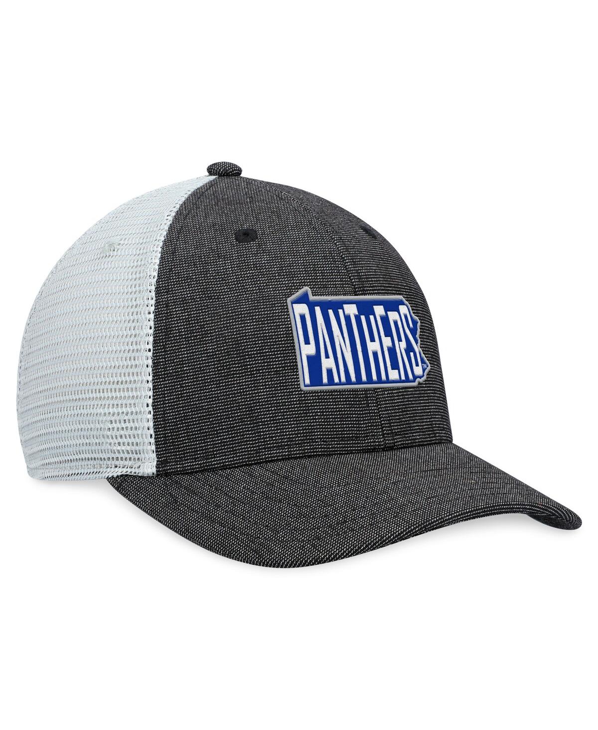 Shop Top Of The World Men's  Charcoal, White Pitt Panthers Townhall Trucker Snapback Hat In Charcoal,white