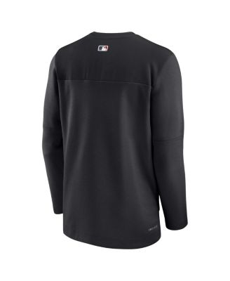 Men's Black Miami Marlins Authentic Collection Game Time Performance Half-Zip Top
