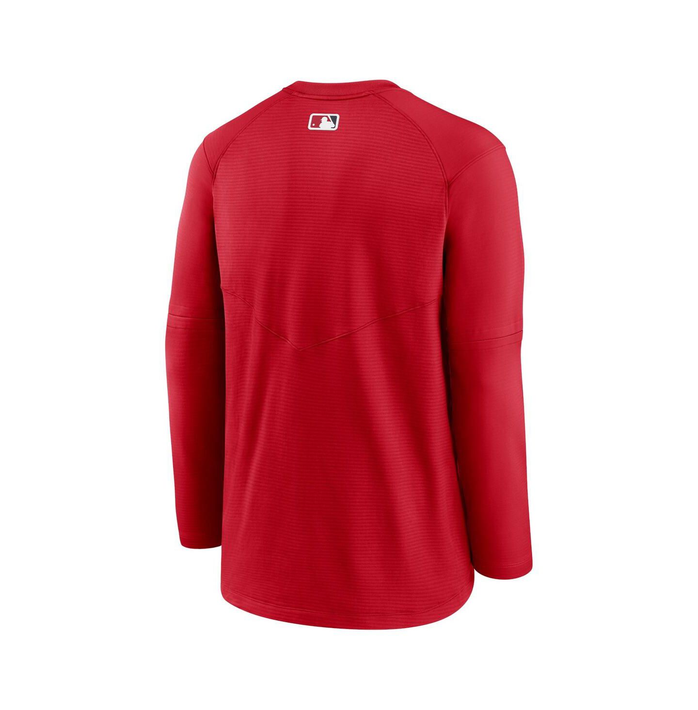 Мужская футболка Nike Red Washington Nationals Authentic Collection Logo Performance Long Sleeve — фото 4