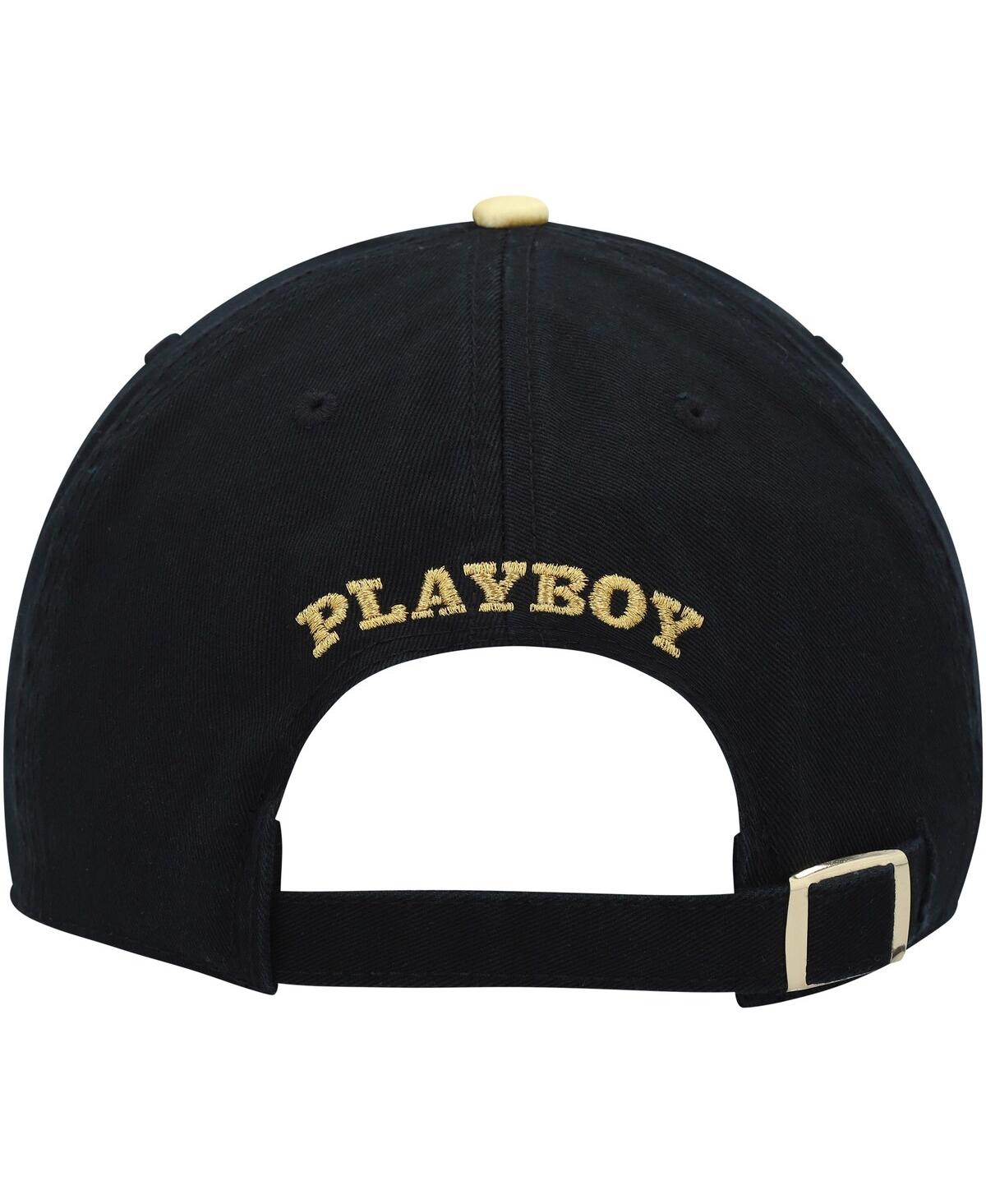 Shop Playboy Men's  Black Micro Dad Adjustable Hat