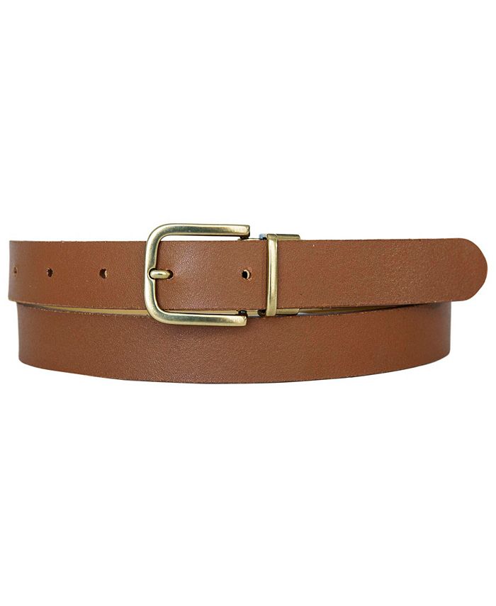 Lucky Brand Women's Reversible Smooth Leather Belt with Old