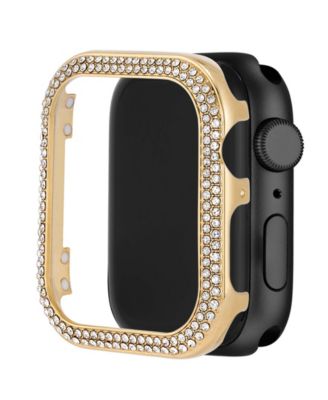 Women's Premium Crystal Gold-Tone Alloy Metal Protective Case designed for Apple Watch&reg; 45mm