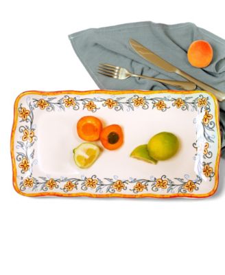 Euro Ceramica - DUOMO RECTANGULAR APPETIZER PLATTER