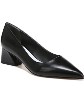 Women's Racer Pointed Toe Block Heel Pumps