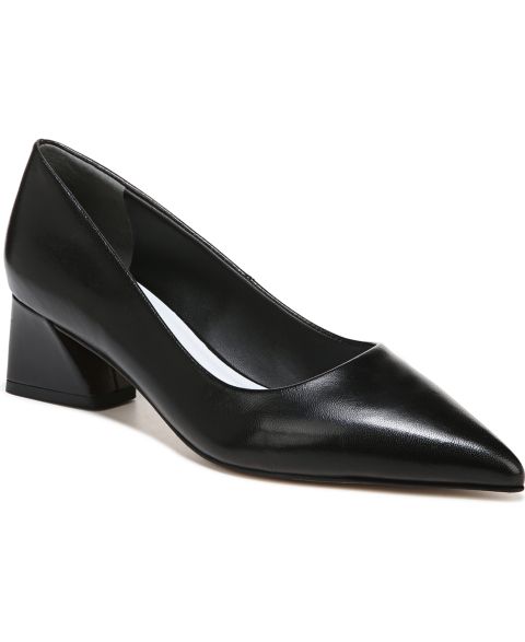 Женские туфли Franco Sarto Racer Pointed Toe Block Heel Pumps, цвет: Чёрный кожаный