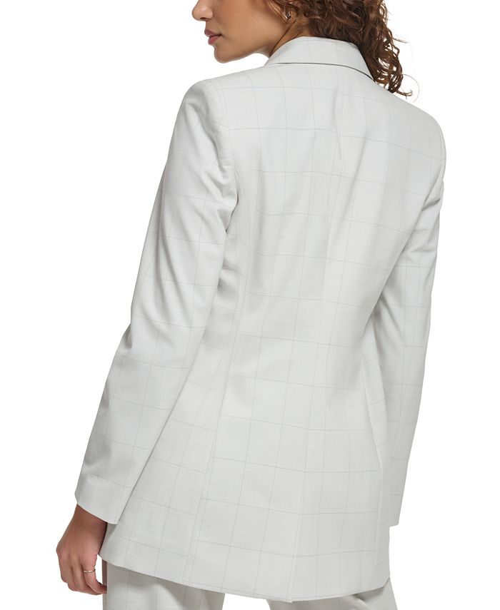 Calvin Klein Women's Petite Parker Open-Front Blazer Gray Size 6 P