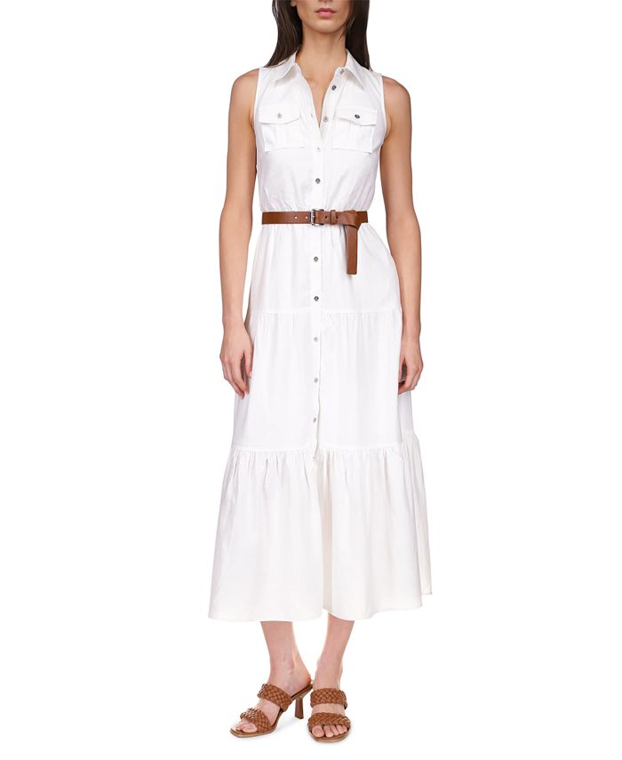 Michael michael kors embroidered lace shop tiered dress