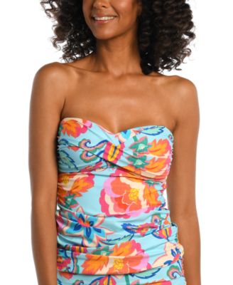La Blanca - Women's Breezy Beauty Bandeau Twist-Front Tankini Top
