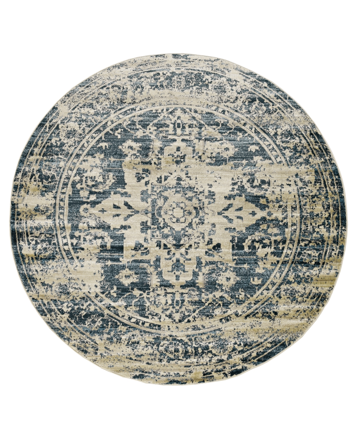 Kas Heritage 9367 7'7" X 7'7" Round Area Rug In Ivory
