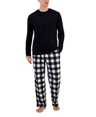 Men's Plaid Fleece Pajama Top & Pants Set, Created for Macy's