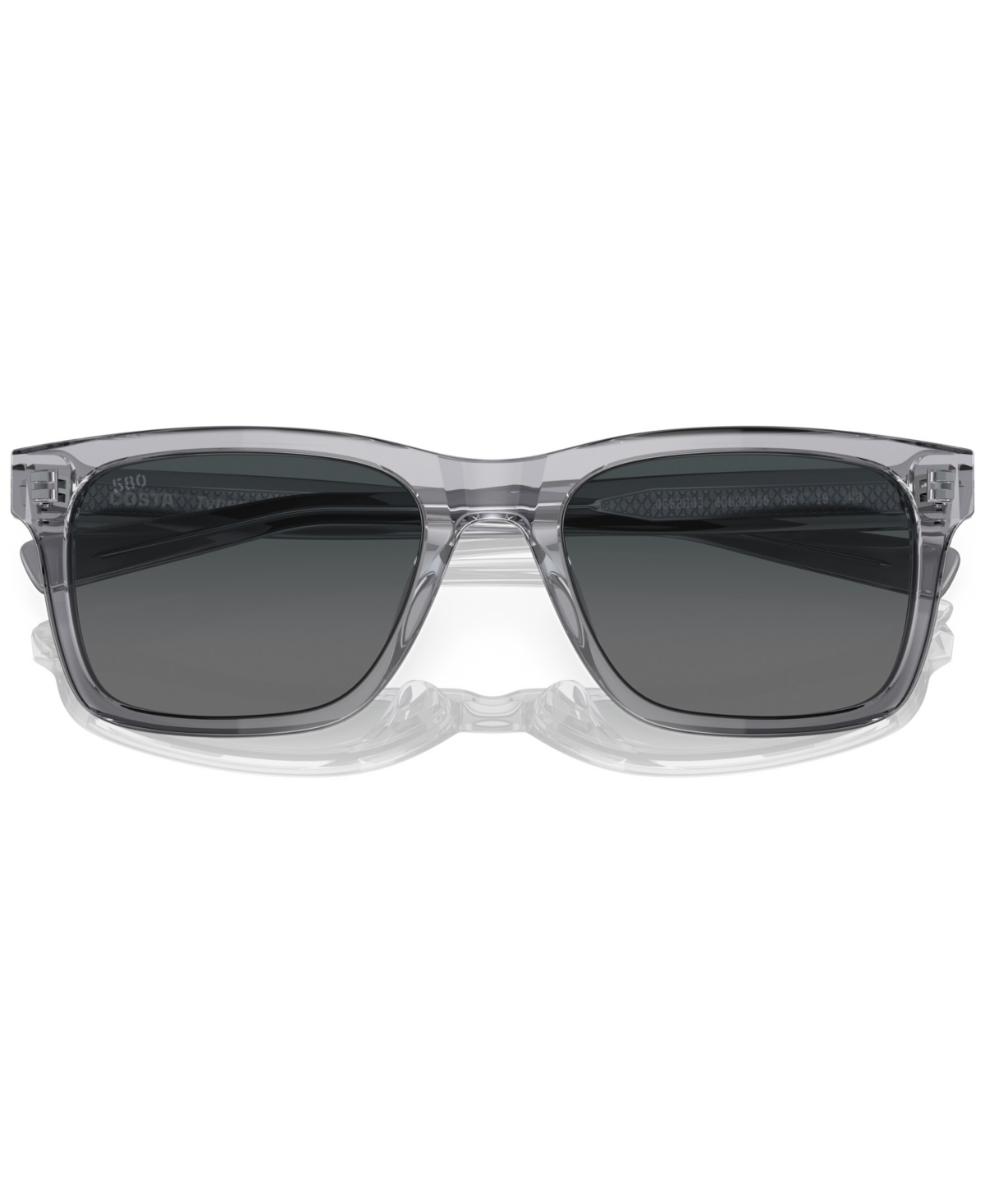 Shop Costa Del Mar Men's Polarized Sunglasses, Tybee In Shiny Light Crystal Gray