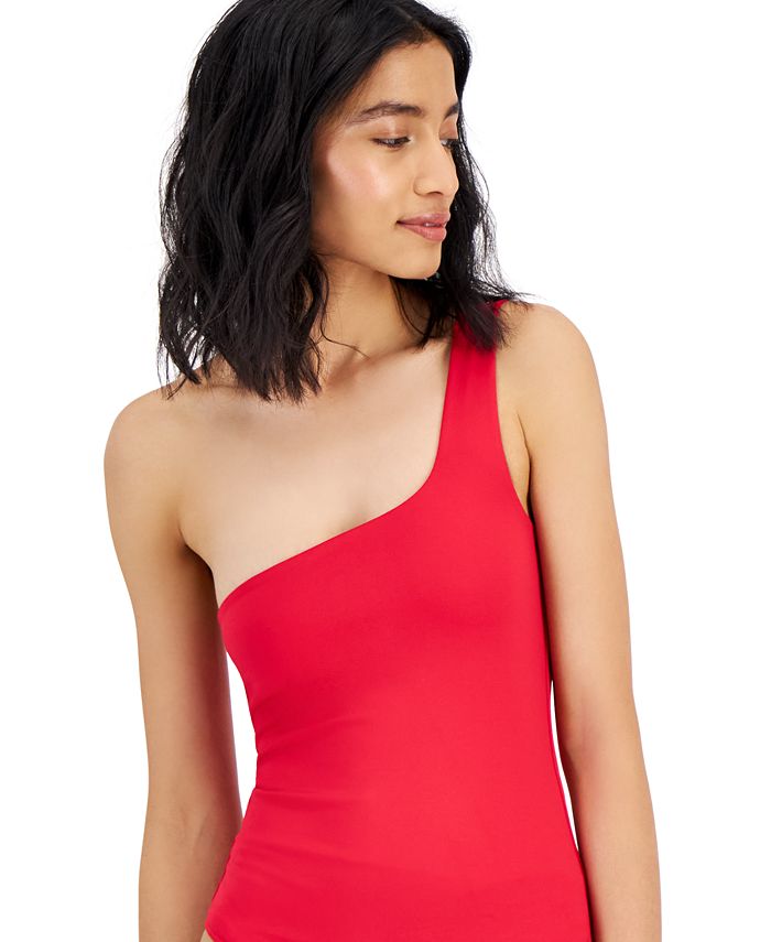And Now This Women's Double-Layered One-Shoulder Sleeveless Bodysuit - Macy's